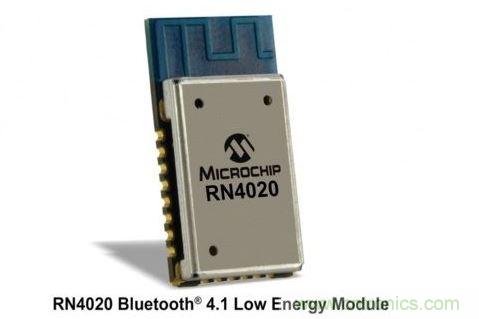 Microchip公司的RN4020模塊集成了包括天線在內(nèi)完整的低功耗藍(lán)牙射頻電路。RN4020采用密封的10mm x17mm x 2mm封裝，內(nèi)置有板載陶瓷天線、2.4GHz的低功耗藍(lán)牙收發(fā)器、帶完整的嵌入式低功耗藍(lán)牙協(xié)議棧的微控制器以及UART和USB接口。